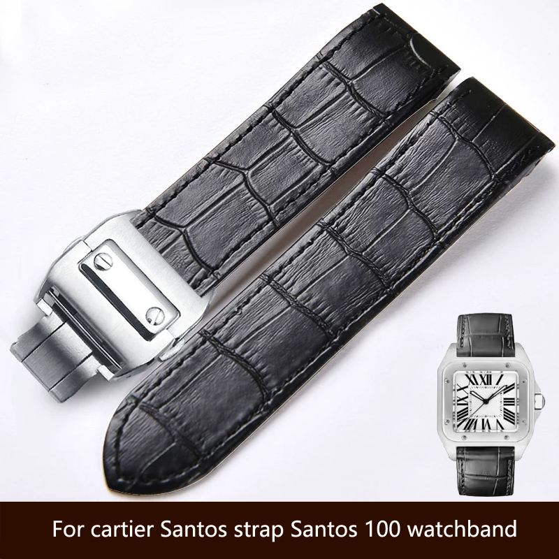 Cartier Watch Tank - Tali jam tangan kulit asli berkualitas