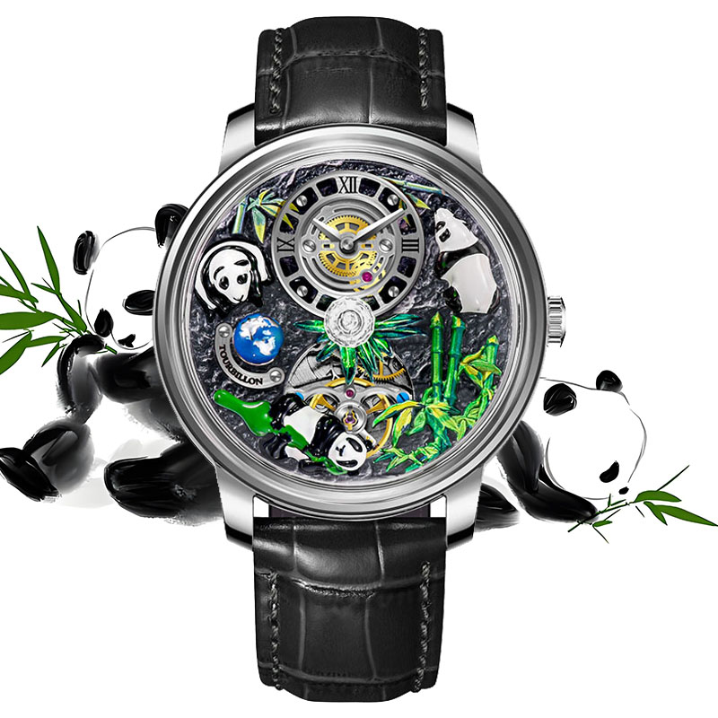 Omega Watch Constellation - Jam Tangan Pria Mekanis Bambu Panda