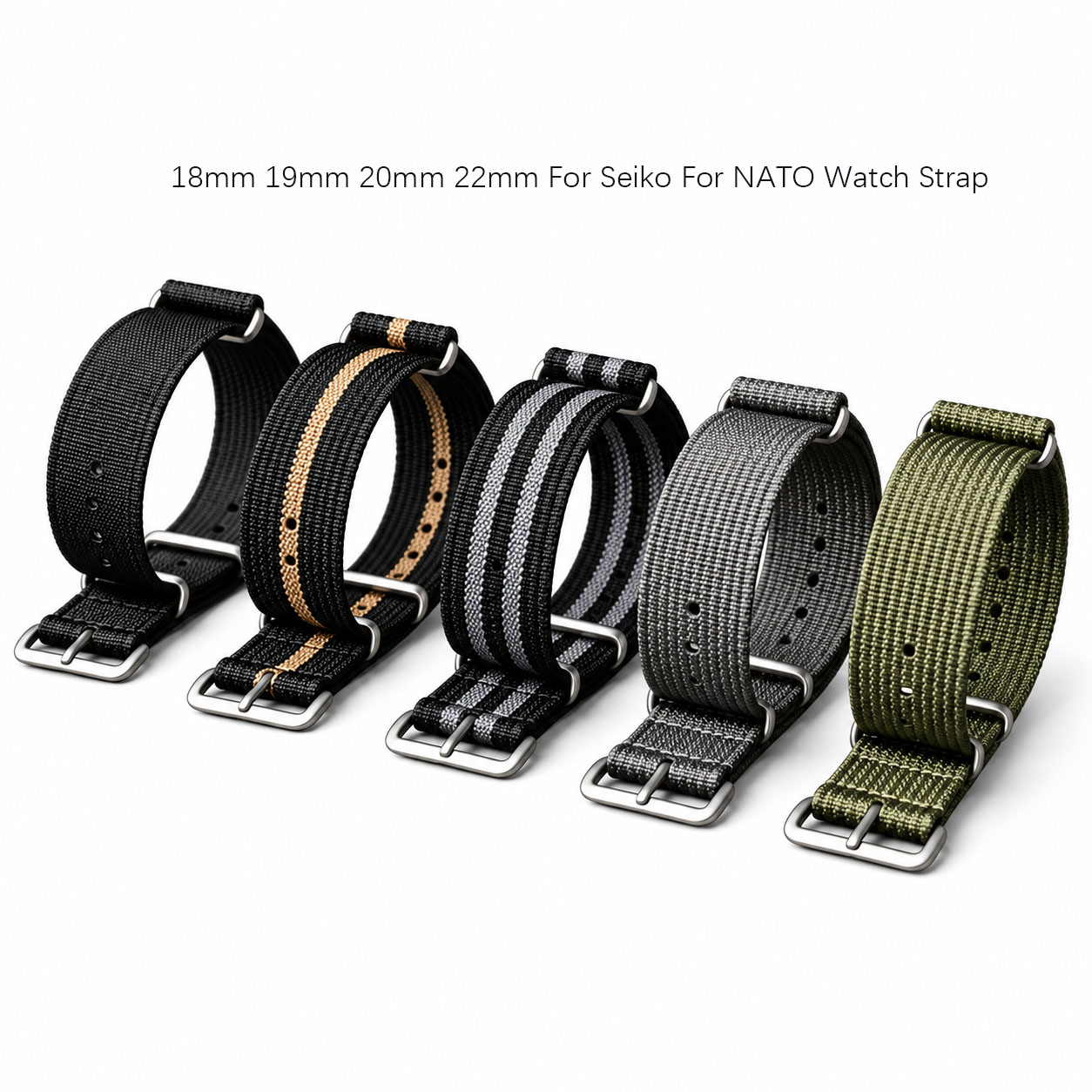 18mm 19mm 20mm 22mm Untuk Tali - Nato Strap Nylon ulasan dan harga