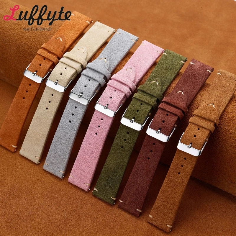 Tali Jam Tangan Kulit Asli Sue - Suede Strap Watch ulasan dan harga