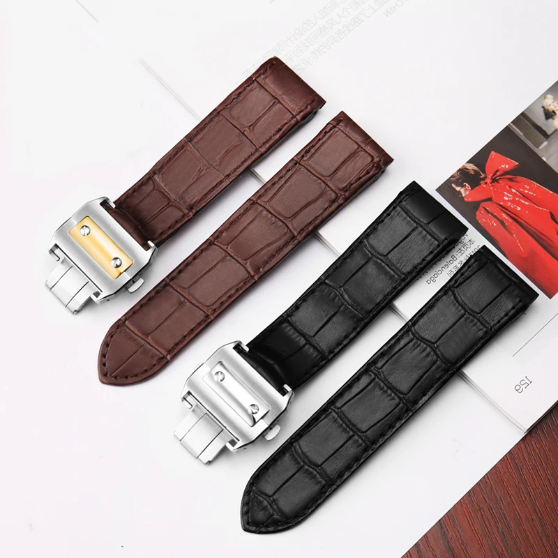 Tali jam kulit sapi kualitas t - Cartier Watch Santos ulasan dan harga