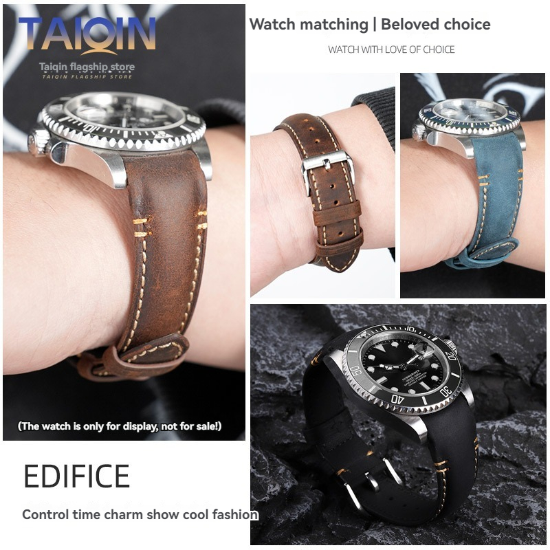 Tali Jam Kulit Retro Matte Uju - Curved Spring Bar ulasan dan harga
