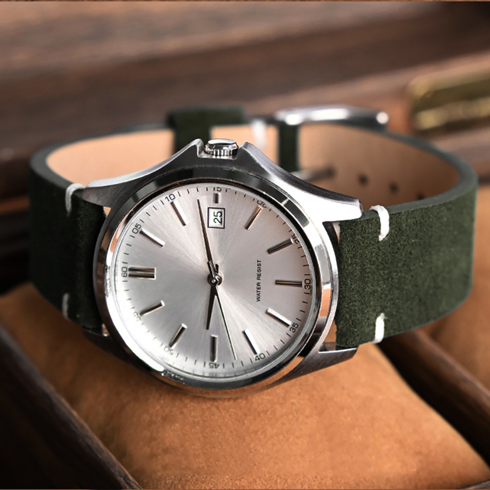 Gelang kulit anak sapi 14mm 16 - Suede Strap Watch ulasan dan harga
