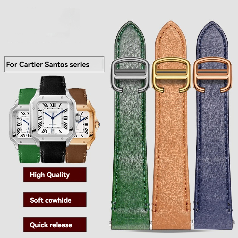 Tali Jam Kulit 19Mm 21Mm untuk - Cartier Watch Santos ulasan dan harga